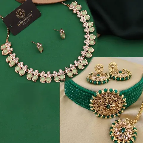 Fancy Alloy Jewellery Sets For Women (Pack Of 2)