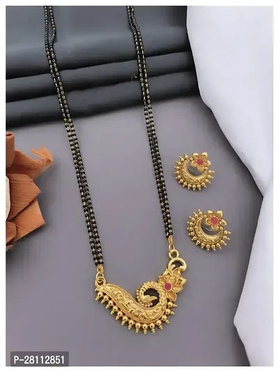 Designer Golden Alloy Jewellery Set For Women-thumb0