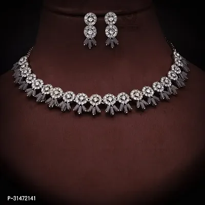 Traditional Silver Plated Jewellery Set For Women-thumb0