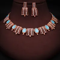 Stylish Women Choker Necklace Set With 1 Pair Of Earrings Jewellery Set-thumb3