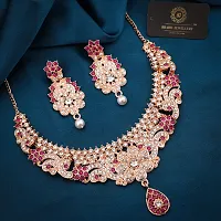 Elegant Alloy American Diamond Jewellery Set For Women-thumb1