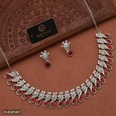 Traditional Silver Plated Jewellery Set For Women