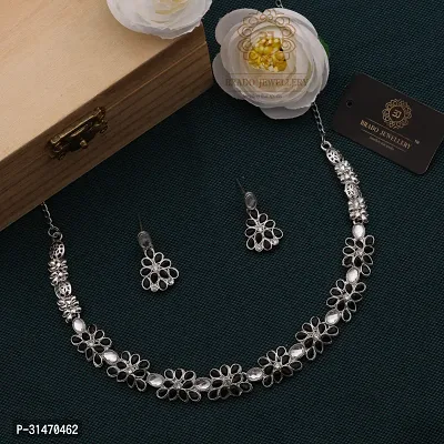 Traditional Silver Plated Jewellery Set For Women-thumb2