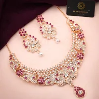 Elegant Alloy American Diamond Jewellery Set For Women-thumb2