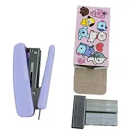 BTS Mini Stapler Portable Mini Stapler with Staple Pins Set Art  Craft Activities Students for School Projects (Random Color) - Pack of 1-thumb4