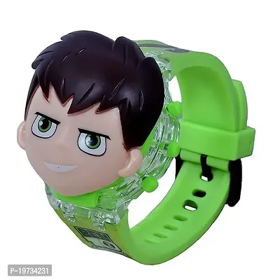 Ben 10 Light  Music Watch Kids Children Cute Cartoon Digital Wrist Watch Boy Girls - Pack of 1-thumb0