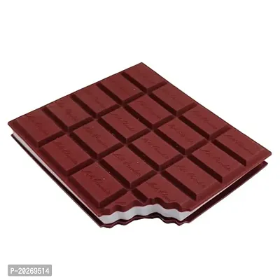 HARBAN MART Chocolate Shaped Notebook Personal Desk Notepad Memo Book Small Diary- Pack of 1 (Brown)-thumb0