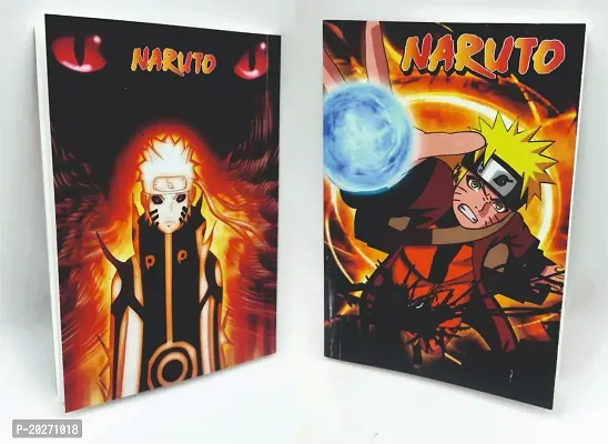 HARBAN MART Naruto Sketchbook 90 GSM Fine Paper Naruto Unruled 45 Pages Notebook Gift Combo for Kid's Boys Girls - Pack of 4
