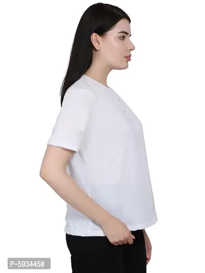 Cotton Jersey Casual Regular Tshirt for Women-thumb4