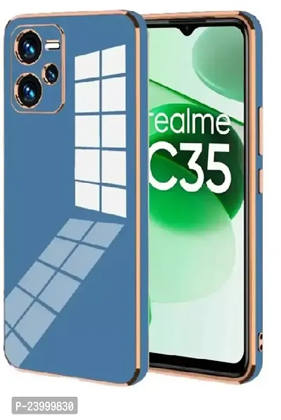 Premium Quality Realme C35 Blue Back Cover