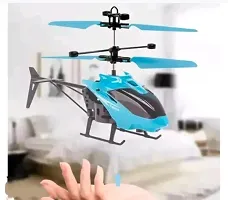 Plastic Induction Type 2-in-1 Flying Indoor Helicopter with Remote(Multicolor)-thumb2