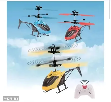 Plastic Induction Type 2-in-1 Flying Indoor Helicopter with Remote(Multicolor)-thumb4