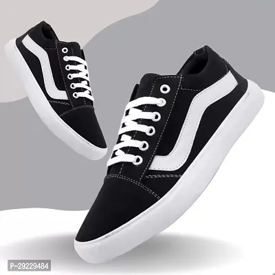 Trendy Black PVC Sneakers For Men