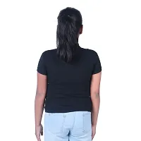 Trendy Cotton Blend T-Shirt for Girls | Half-Sleeves | Black | 12-13 Years-thumb1