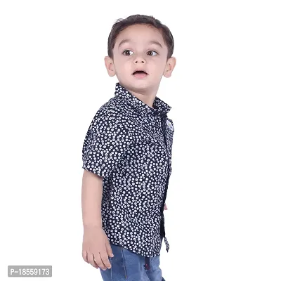 New Collared Neck Half-Sleeves Black Shirt For Baby Boys-thumb3