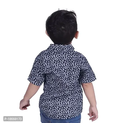 New Collared Neck Half-Sleeves Black Shirt For Baby Boys-thumb2