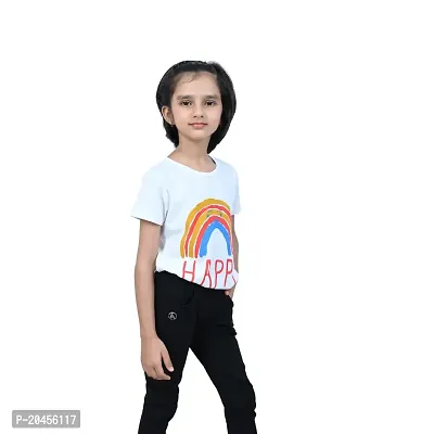 Mini Lily Cotton Blend Casual T-Shirt For Girls | White | 7-8 Years | KIDS0035-thumb3