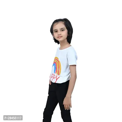 Mini Lily Cotton Blend Casual T-Shirt For Girls | White | 7-8 Years | KIDS0035-thumb4