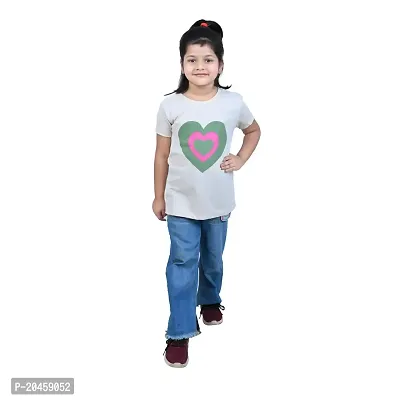 Mini Lily Cotton Blend Casual T-Shirt For Girls | Off White | 7-8 Years | KIDS0049-thumb0