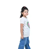 Mini Lily Cotton Blend Casual T-Shirt For Girls | Off White | 7-8 Years | KIDS0049-thumb2