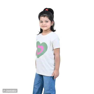Mini Lily Cotton Blend Casual T-Shirt For Girls | Off White | 7-8 Years | KIDS0049-thumb4