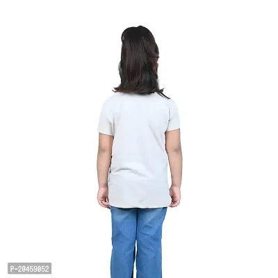 Mini Lily Cotton Blend Casual T-Shirt For Girls | Off White | 7-8 Years | KIDS0049-thumb2