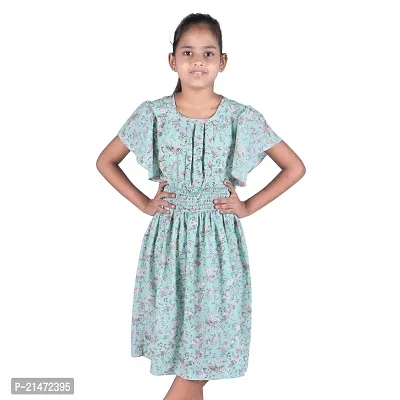 Mini Lily Pure Cotton Party A-Line Frock For Girls | Light Blue | 9-10 Years | KIDS00132