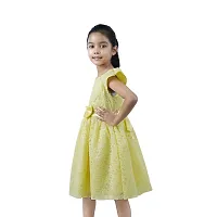 Classic Cotton Plain A-Line Frock for Kids Girls-thumb2