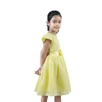 Classic Cotton Plain A-Line Frock for Kids Girls-thumb3