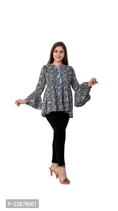 YPINKZ Keyhole Neck Full Sleeves Katha Cotton Top for Women-thumb1