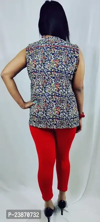 Summer Casual Stylish Sleeveless and Soft Pure Kalamkari Cotton Tops for Woman and Girls Ethnic wear-thumb5