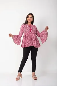 YPINKZ Keyhole Neck Full Sleeves Katha Cotton Top for Women-thumb4