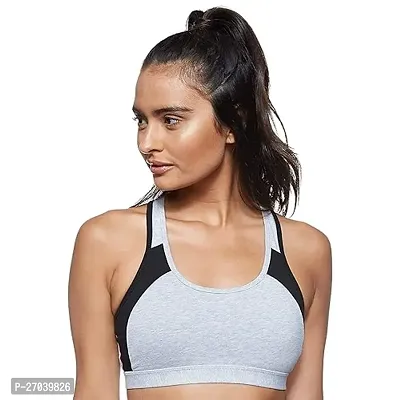 Stylish Grey Cotton Solid Bras For Women-thumb0