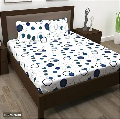 Comfortable Cotton 3D Printed Super King Bedsheet with Two Pillow Covers