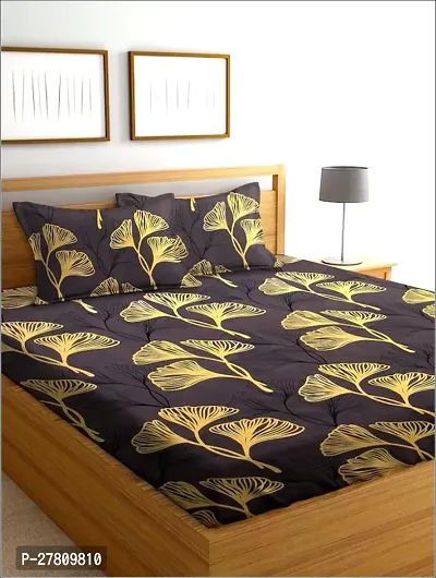 Comfortable Cotton 3D Printed Super King Bedsheet with Two Pillow Covers