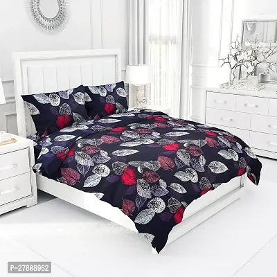 Comfortable Cotton 3D Printed King Bedsheet with Two Pillow Covers