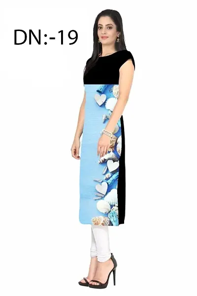 Fancy Crepe Straight Kurti