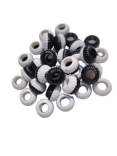 Pigeon Foot Sound Rings Black  White 20 pcs