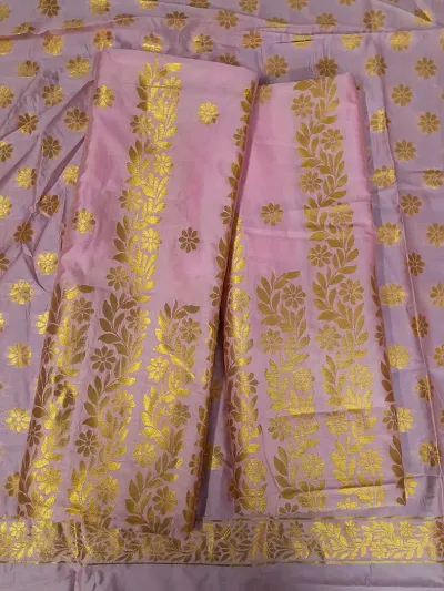 Alluring Poly Silk Saree with Blouse piece 