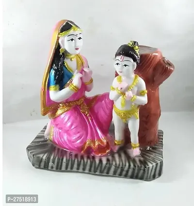 Karukrit Collections Yashoda Maa Binding Little Krishna Decorative Showpiece Idol-Damodar Leela