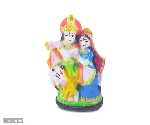 Karukrit Collections Marble Radha Krishna Murti For Home Temple, Car Dashboard And Pooja Room