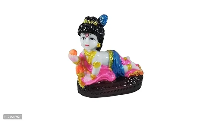 Lord Krishna Idol Decorative Showpiece - Krishna Marble Murti For Home Temple, Car Dashboard And Pooja Room Under 400