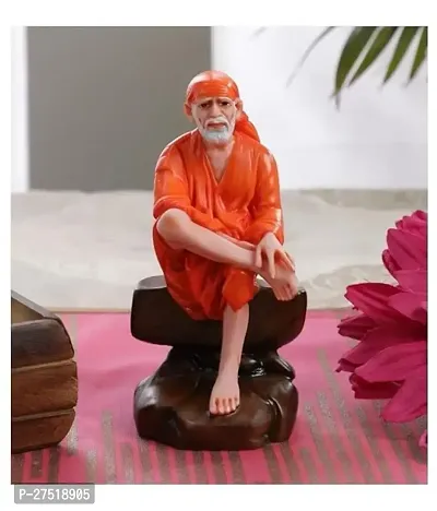 Karukrit Collections Sai Baba Unbreakable Murti Idol For Home Temple, Pooja Room And Car Dashboard-thumb0