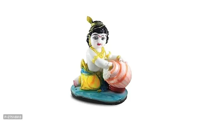 Lord Krishna Decorative Statue With Makhan Handi 8 Inch