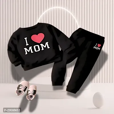 I Love Mom Printed T-Shirt with pant set for boys and Girls-thumb0