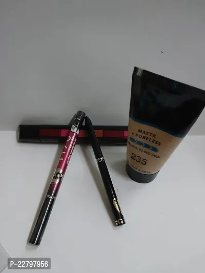 Combo Pack Of Foundation,Lipstick, Eyeliner And Kajal Of A Very Good Quality Makeup Products.