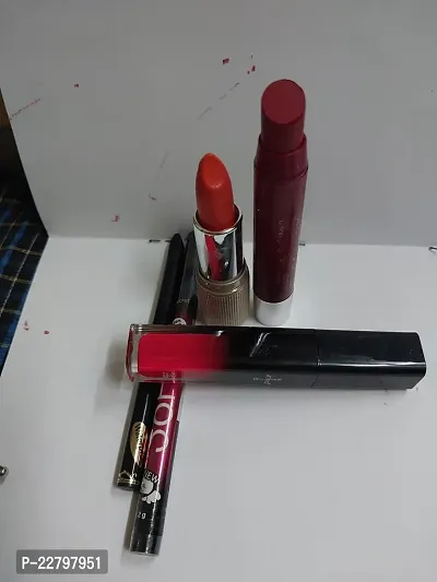 Combo Pack Of Liquid Lipstick,Lipstick, Eyeliner And Kajal Of A Very Good Quality Makeup Products.