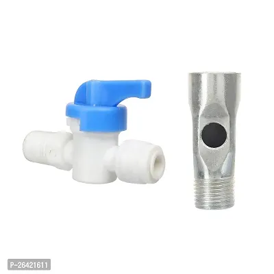 Supreme Ro System Inlet Ball Valve Set 1 by 4inch  Plastic Connector for Connection of Ro Uv Water Purifiers with Raw Water Tap