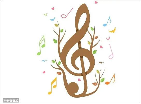 Music Simbools Tree Wall Sticker Forbedlivingkids Room Self Adhesive Sticker (Pack Of 1)-thumb0