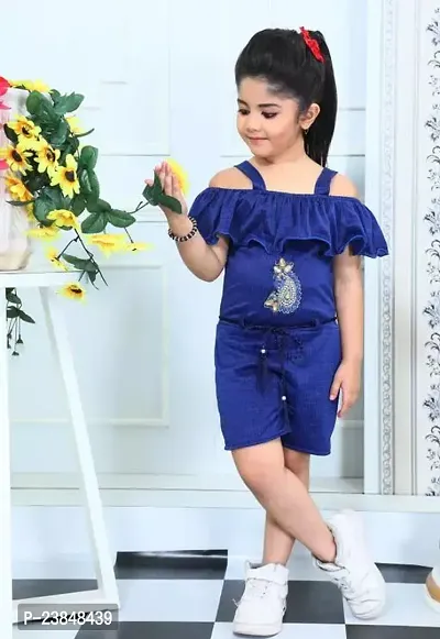 Beautiful Cotton Jumpsuit For Baby Girls